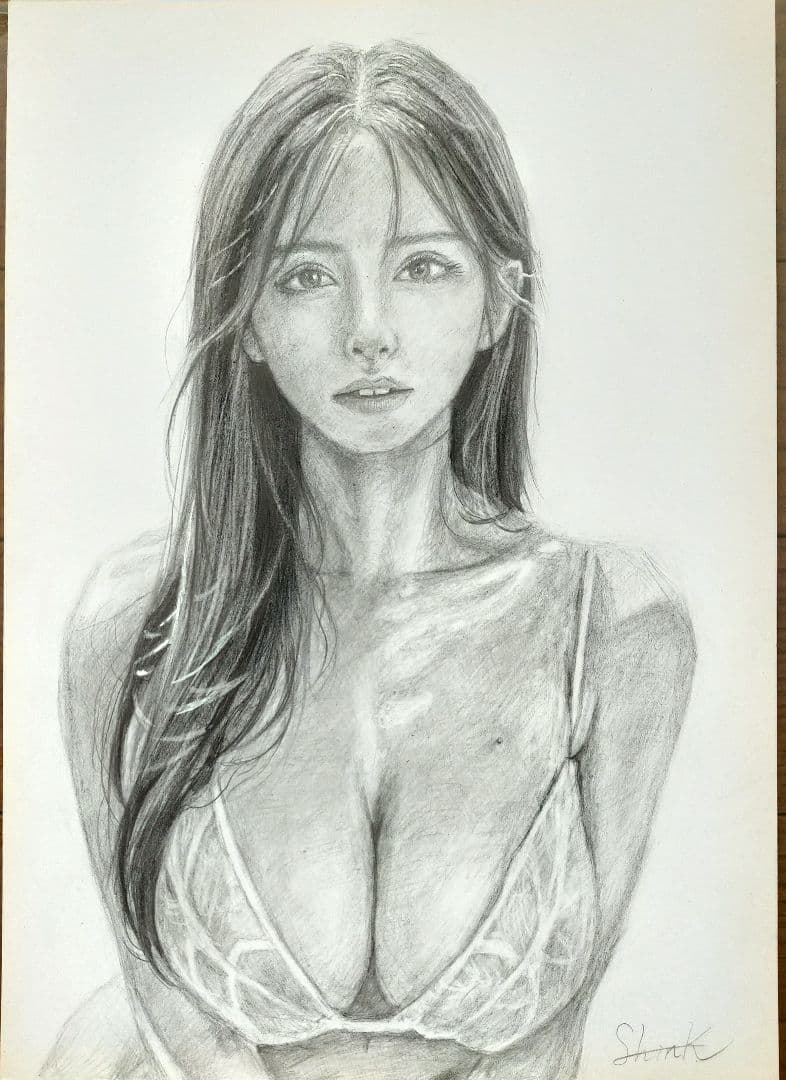 女性ポートレート 鉛筆画 A4サイズ
