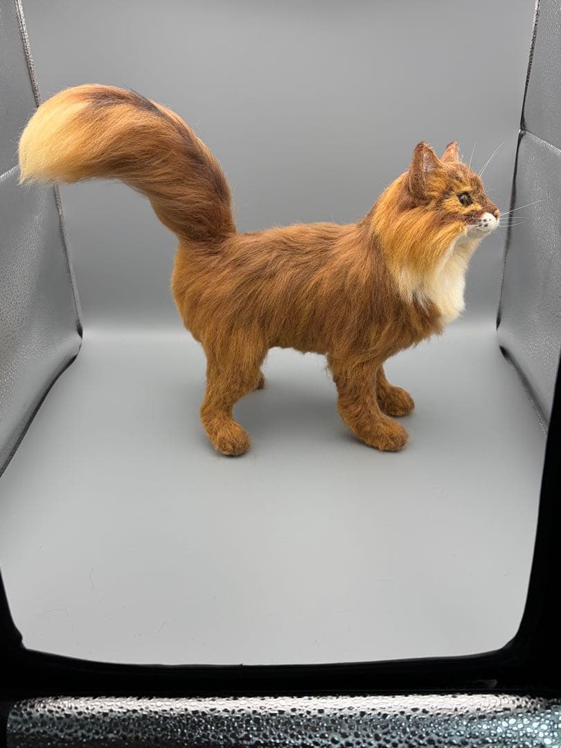 リアル羊毛フェルト猫　No.7 ソマリ　ルディレッド