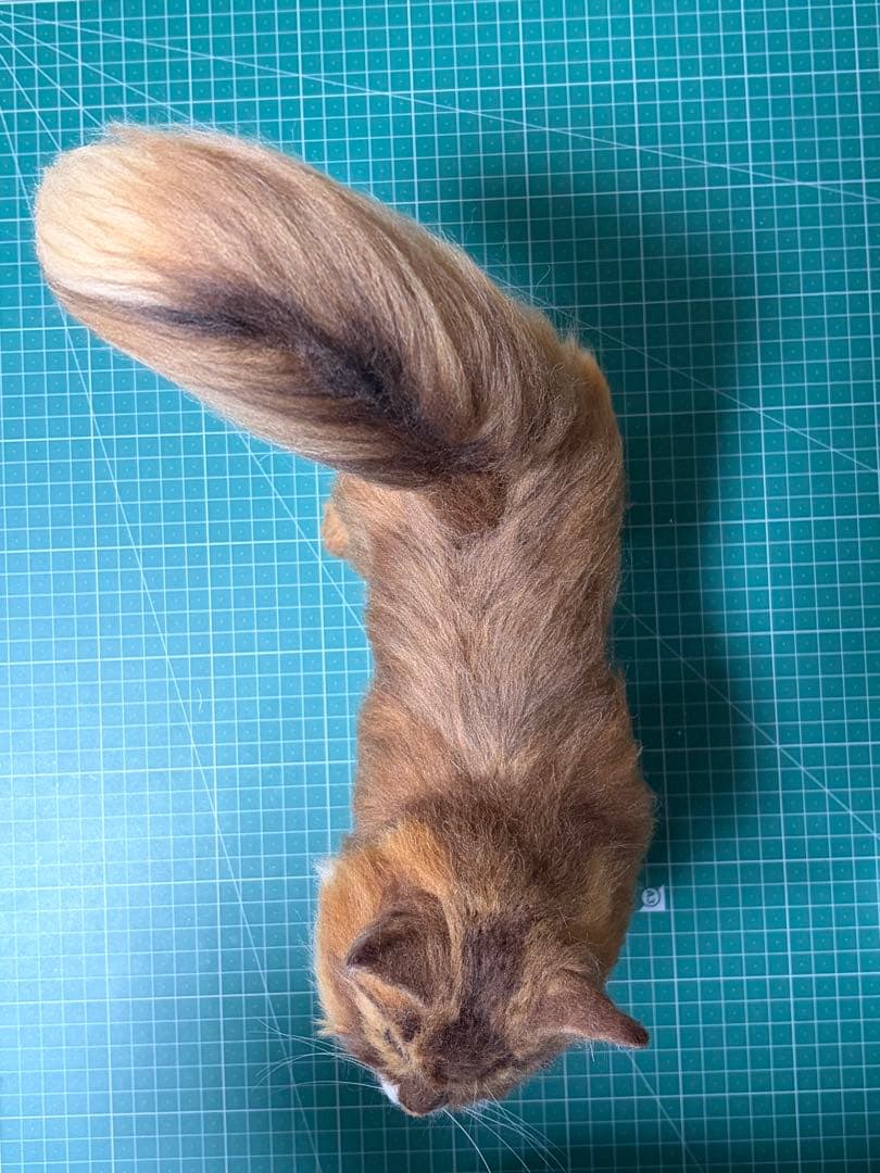 リアル羊毛フェルト猫　No.7 ソマリ　ルディレッド