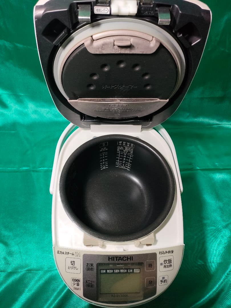 【状態良好】日立ＩＨ炊飯器 5.5合 RZ-SV100K パールホワイト 保証付
