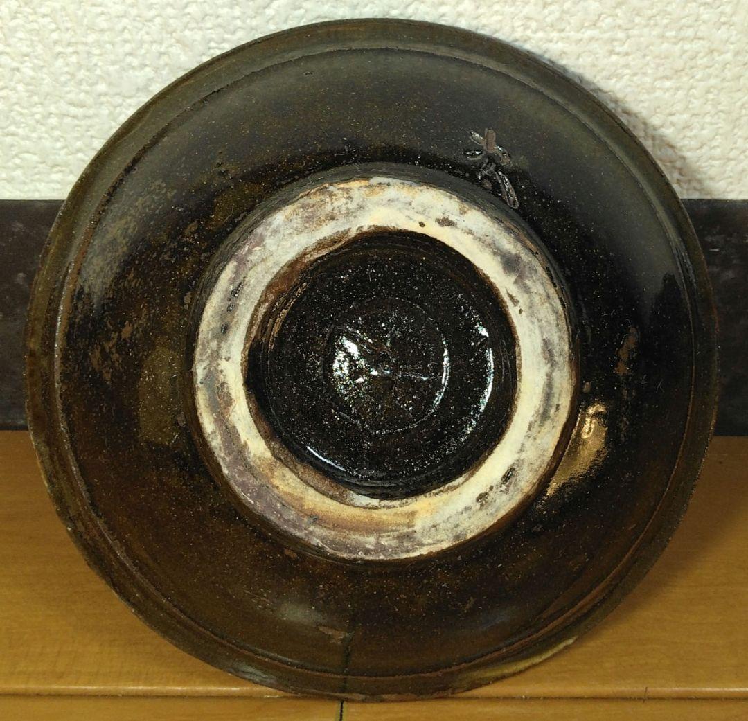 人間国宝 金城次郎 魚紋皿 栞 共箱 美品 壺屋焼 壷屋焼 やちむん 魚2匹