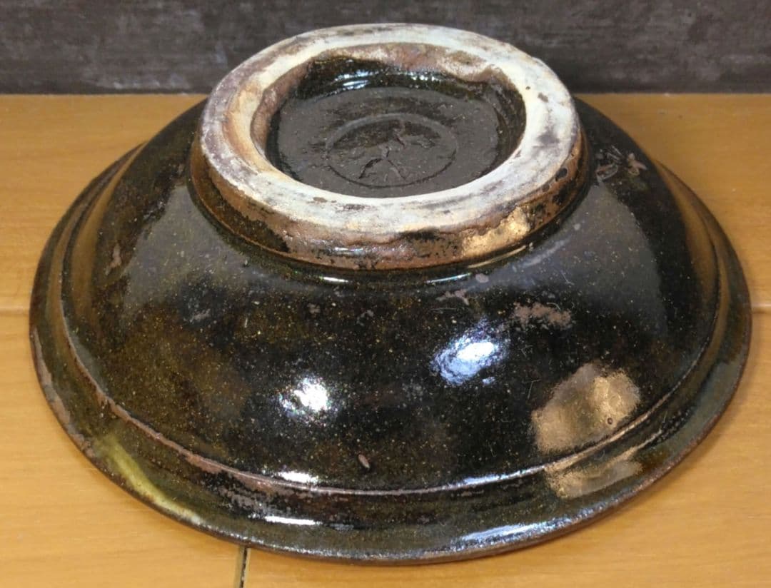 人間国宝 金城次郎 魚紋皿 栞 共箱 美品 壺屋焼 壷屋焼 やちむん 魚2匹