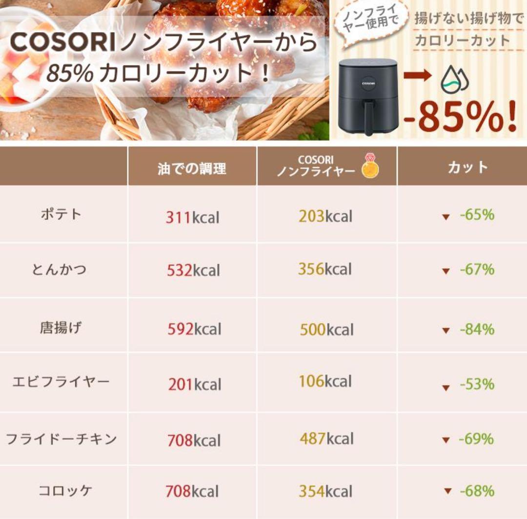 COSORI ノンフライヤー 4.7L 美品