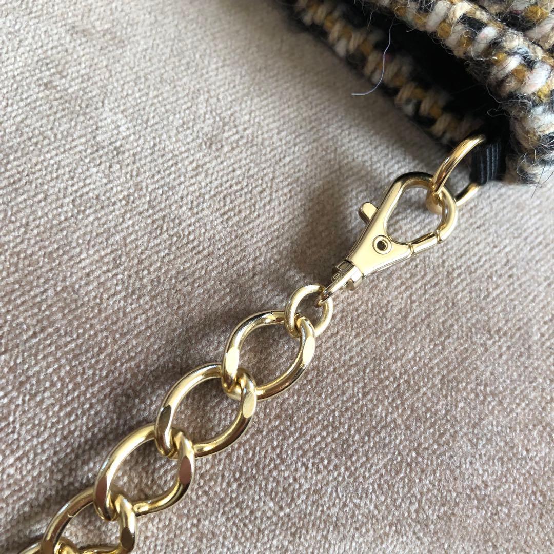 ツイードチェーンバッグ 中型　ハンドメイド