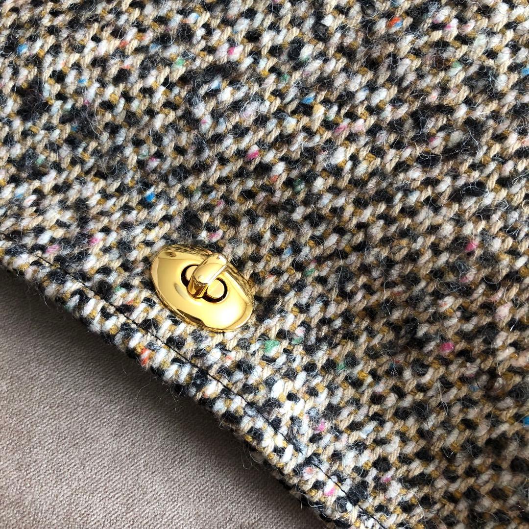 ツイードチェーンバッグ 中型　ハンドメイド