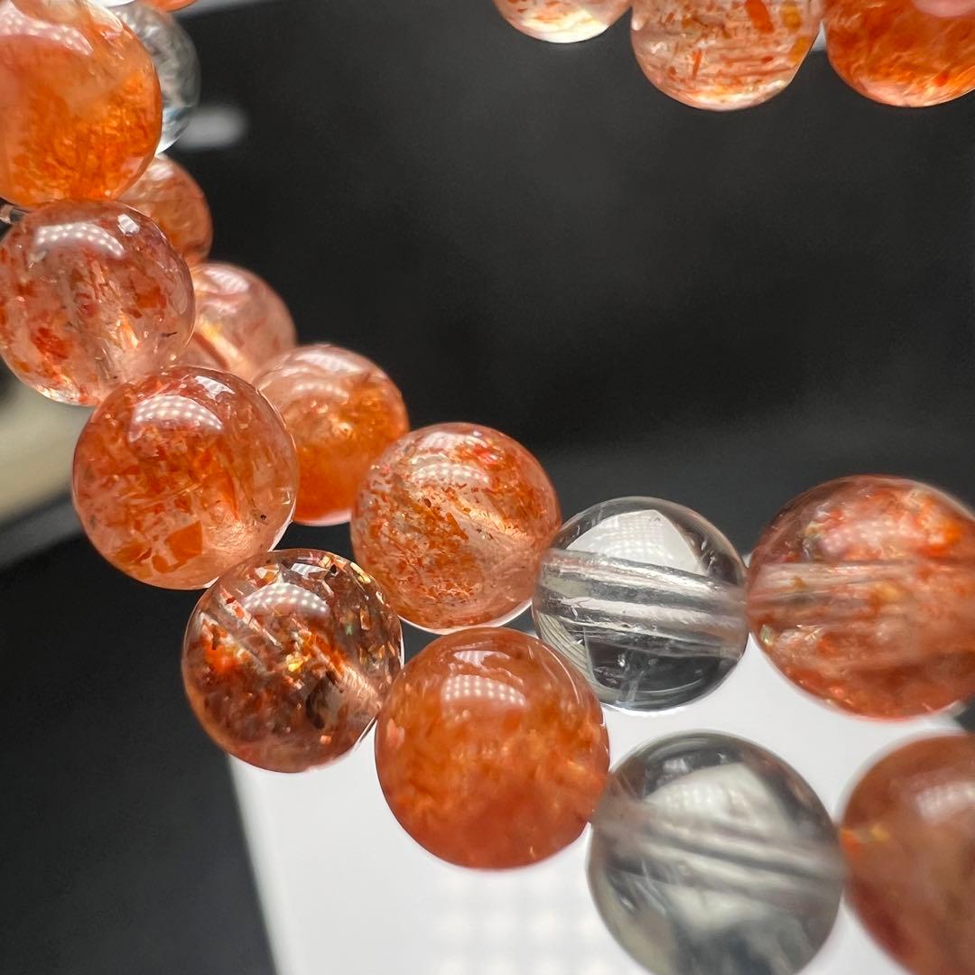 【611022】ハイグレード アルーシャサンストーン 5mm54cm 3連ブレス