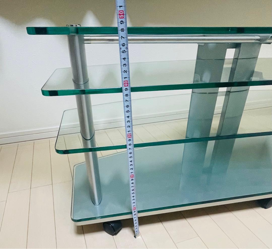 【送料無料】テレビ台　幅120㎝　高級ガラステーブル