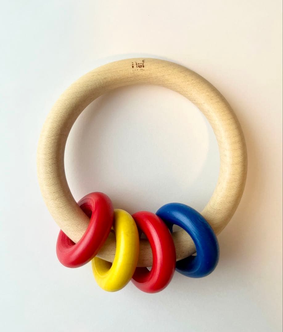 木製おもちゃセット（ボール・ラトル・リング）