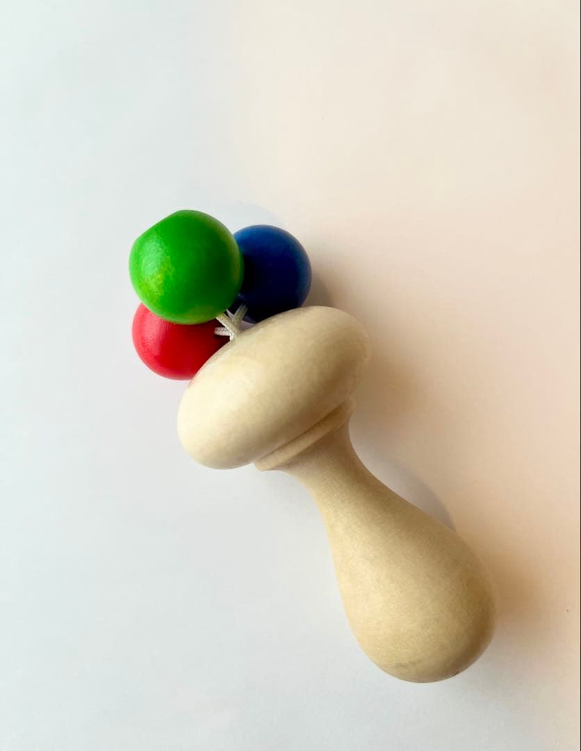木製おもちゃセット（ボール・ラトル・リング）