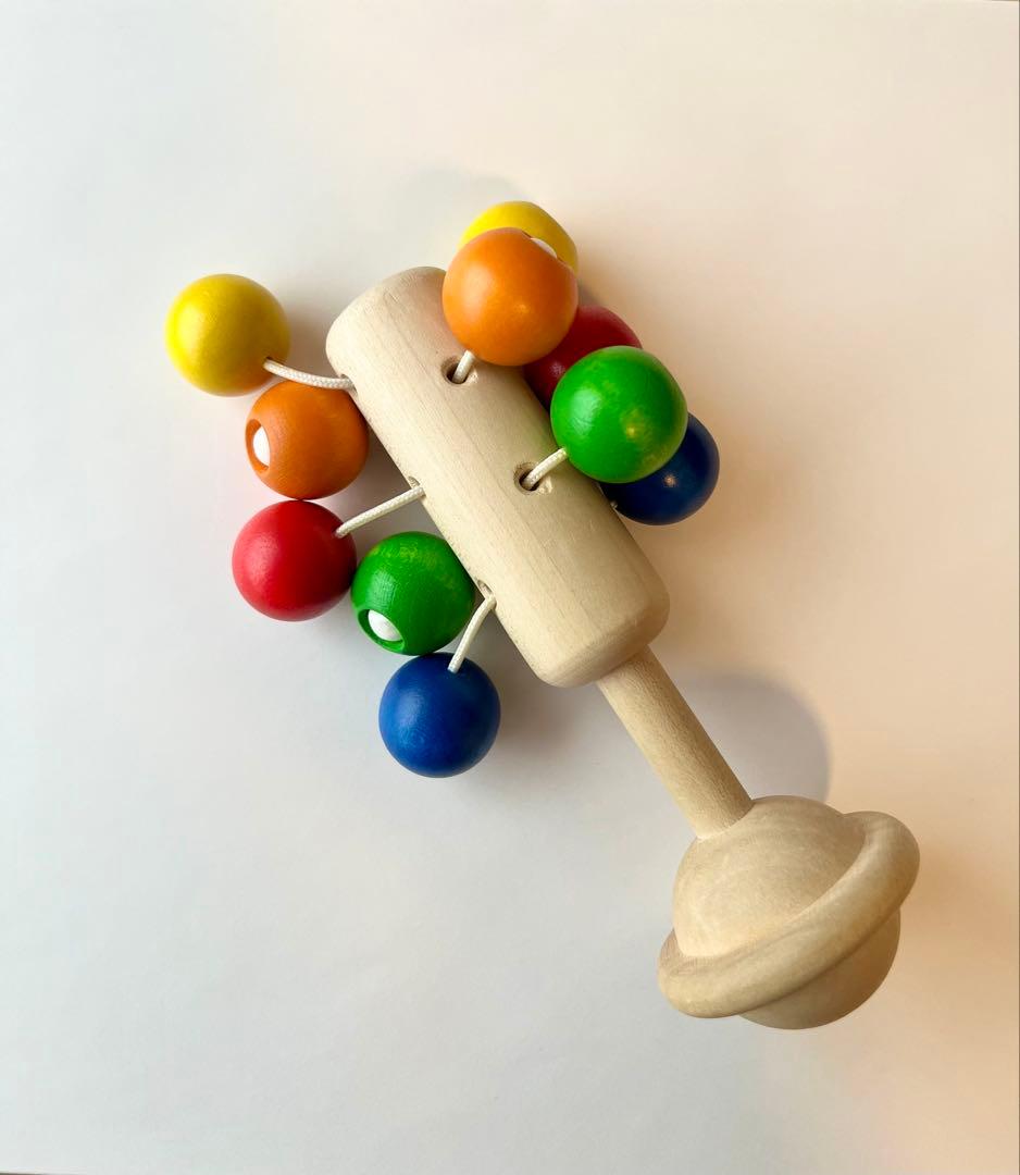 木製おもちゃセット（ボール・ラトル・リング）