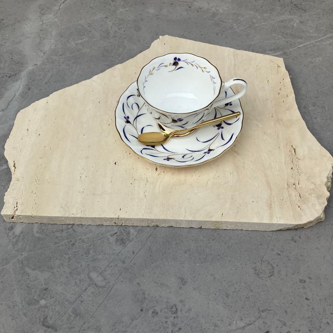 大理石プレート　アクセサリープレート　トラバーチン　トレイ　ディスプレイ