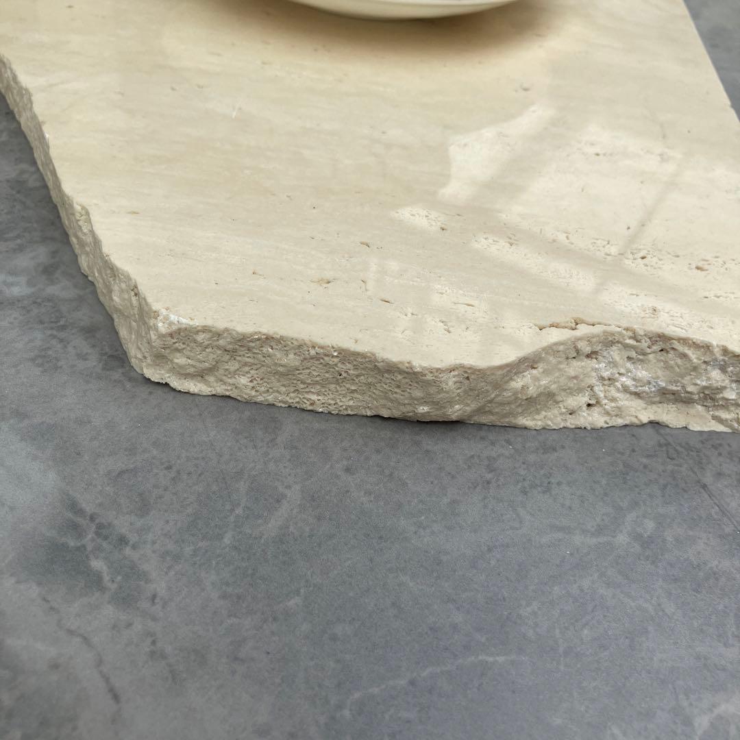 大理石プレート　アクセサリープレート　トラバーチン　トレイ　ディスプレイ