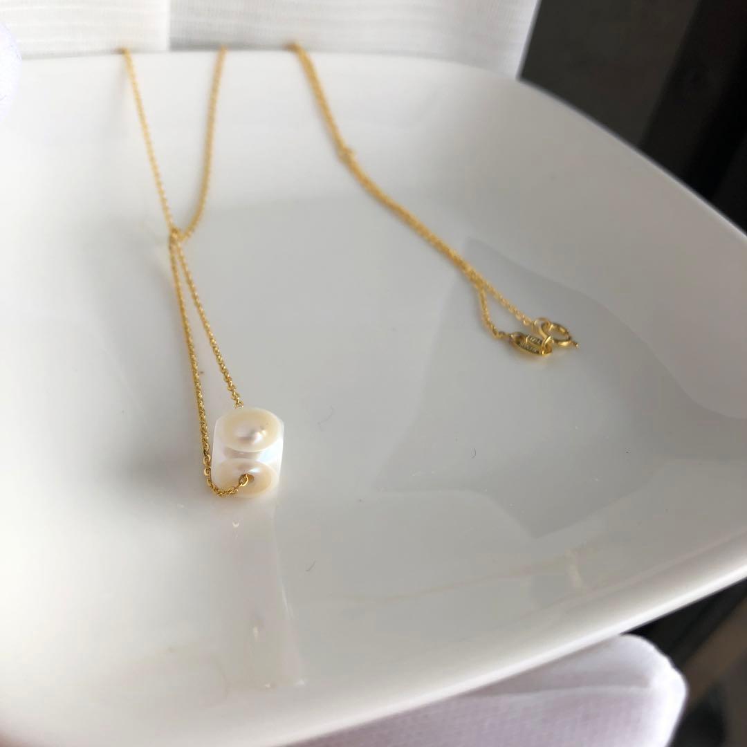 オリジナルデザイン　LUCK DICEシリーズ淡水パール　ネックレス　MR35