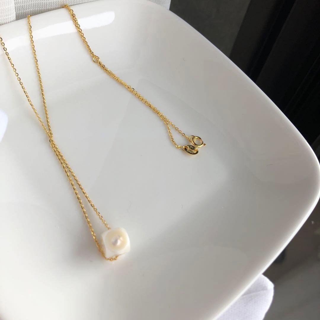 オリジナルデザイン　LUCK DICEシリーズ淡水パール　ネックレス　MR35