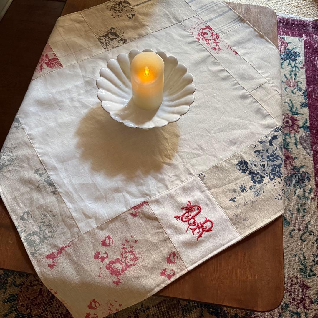 キャベジズ＆ローゼズஐ⋆*パッチワークナチュラルリネンクロス