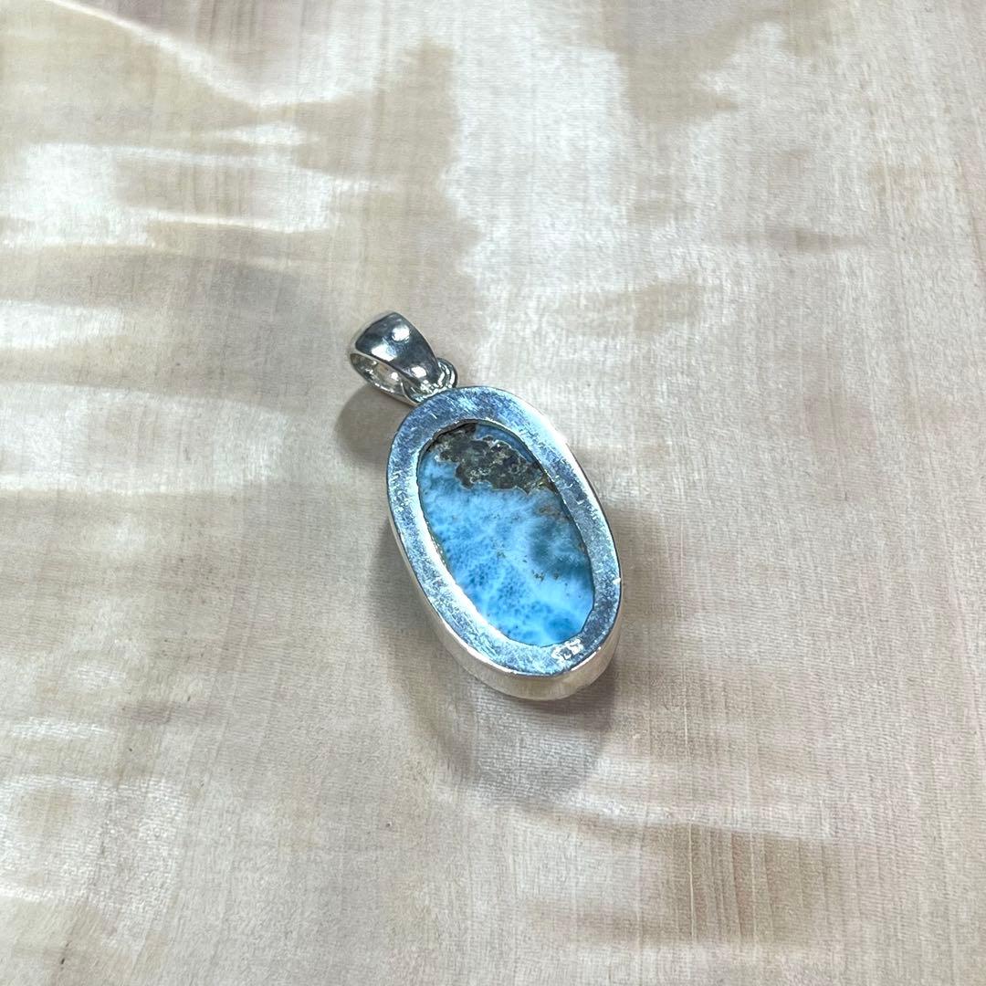 高品質　ラリマー　ペンダント　ネックレス　silver925 3-36