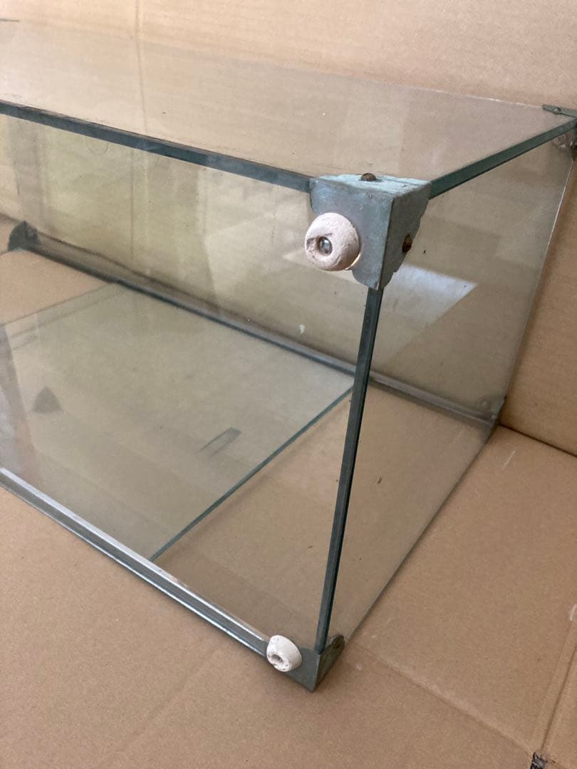 ガラスショーケース 陳列棚　ディスプレイ　店舗什器　昭和レトロ　全面ガラス