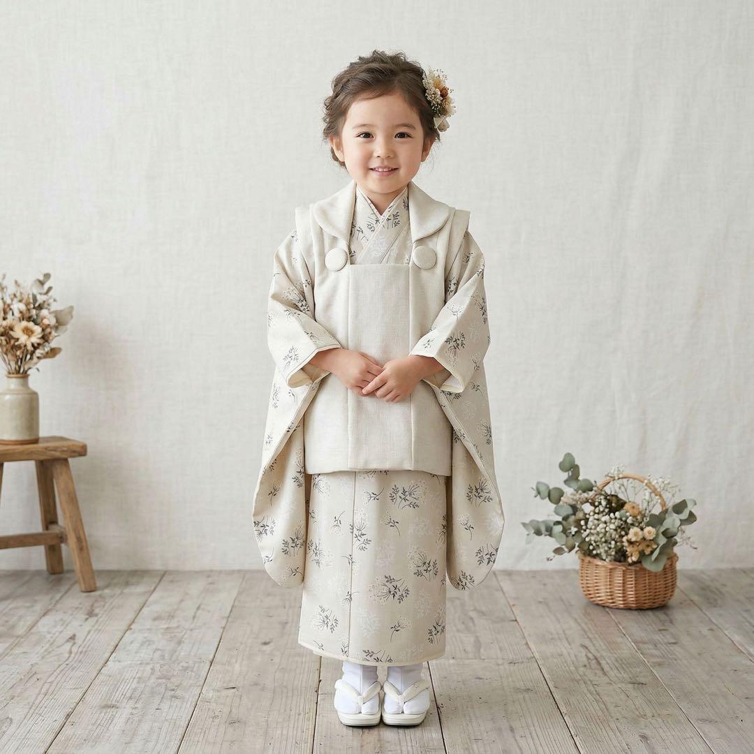 ［レースフラワー］被布4点セット ꕤハンドメイドꕤ 七五三 3歳 男の子 女の子
