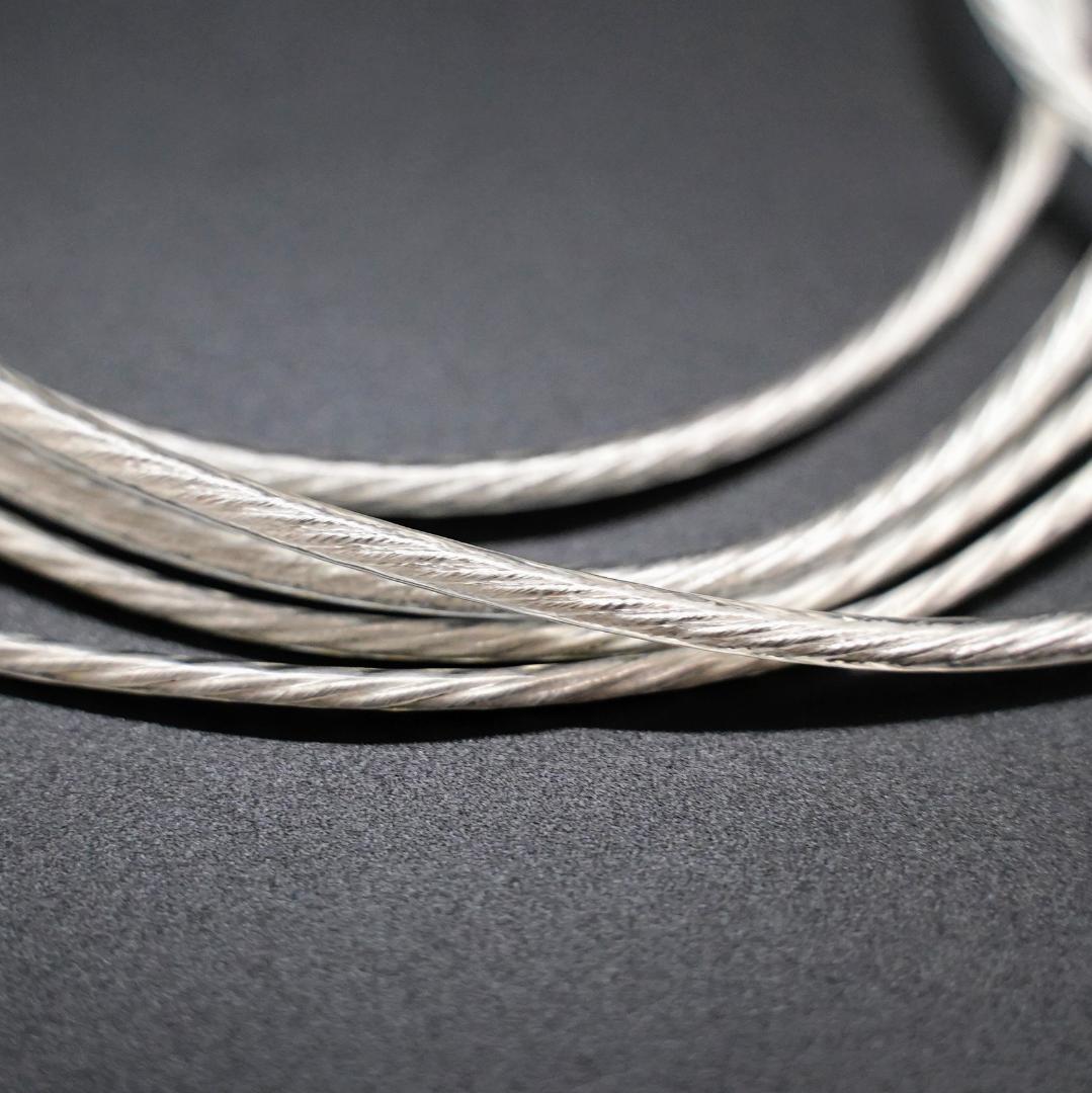 ついに7N 超冷凍製単結晶銅銀メッキ！最高スペックリケーブル2.5mm/2pin