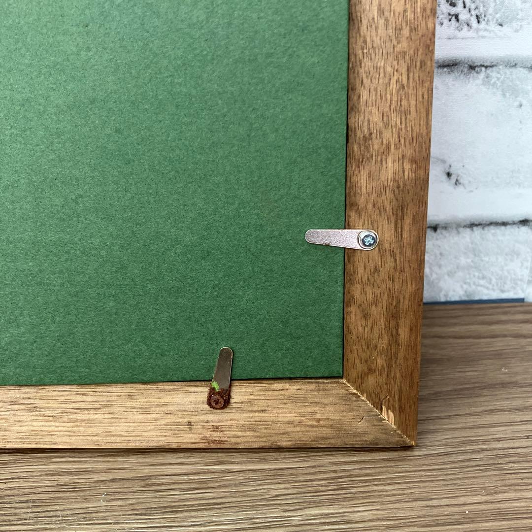 風景画 アートフレーム 額装 ログハウス 木枠 壁掛け インテリア 昭和レトロ