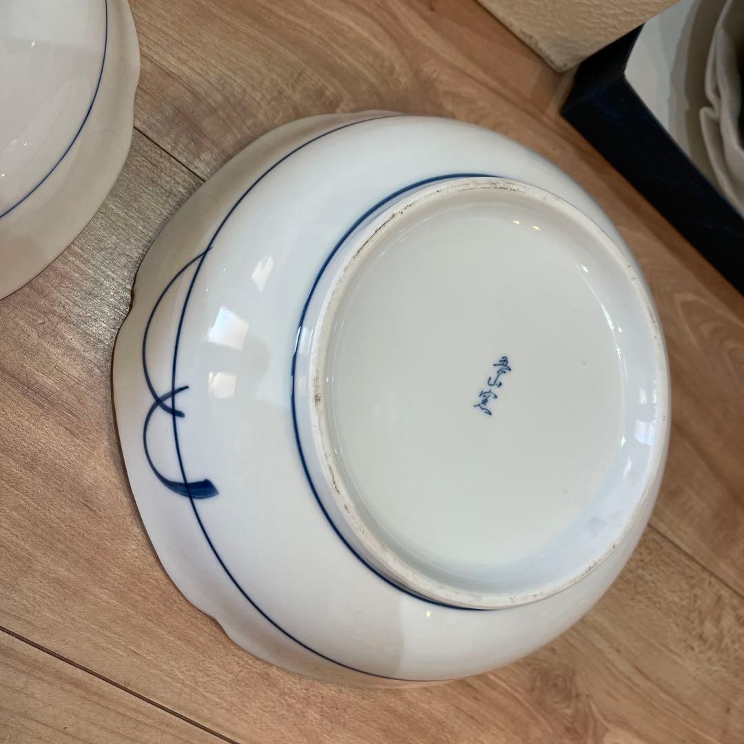 (80s)伊万里焼　有田焼　吾山窯　大深皿2点　中深皿４点　セット