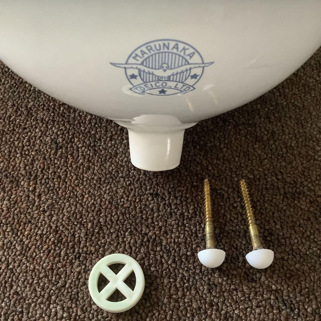 当時もの　昭和のトイレ　洗面　手洗いボウル　丸仲陶器