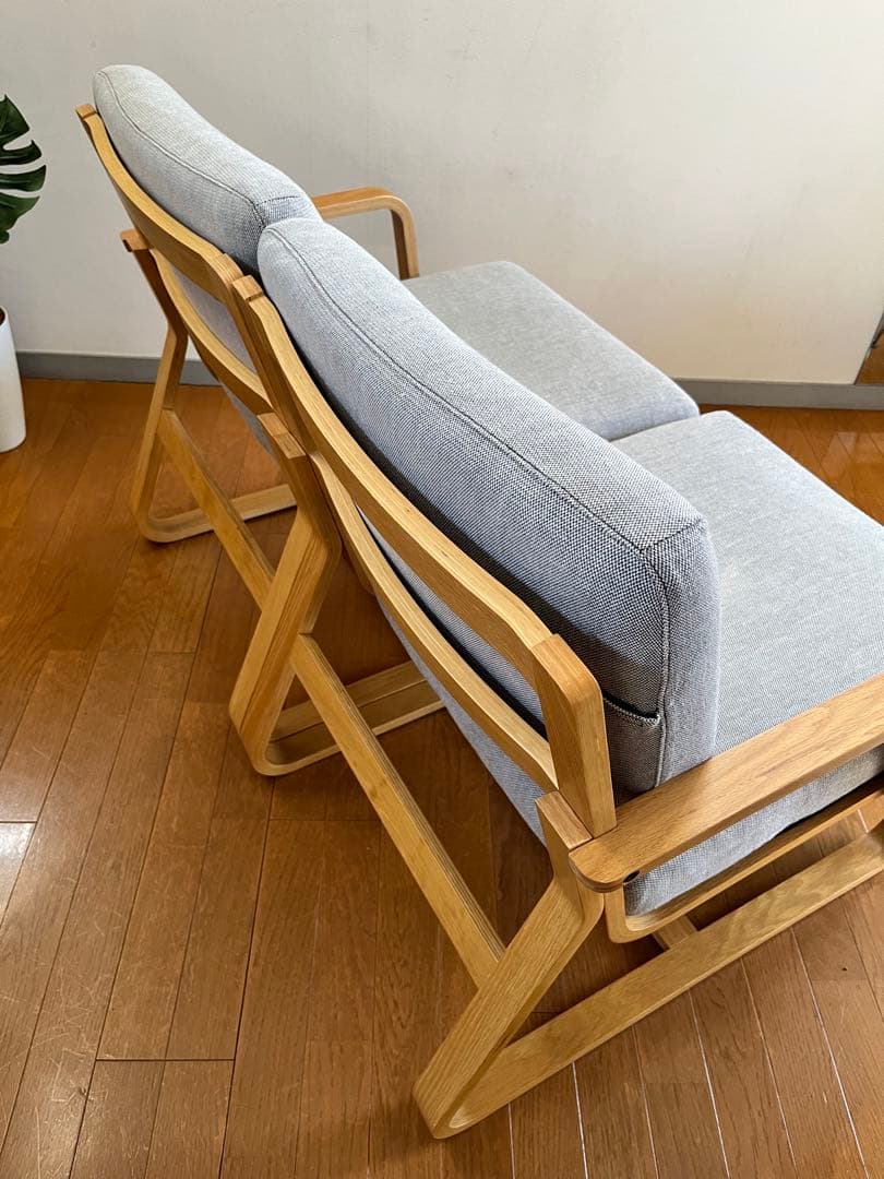 無印良品 リビングでもダイニングでもつかえるソファチェア 2人掛け　MUJI