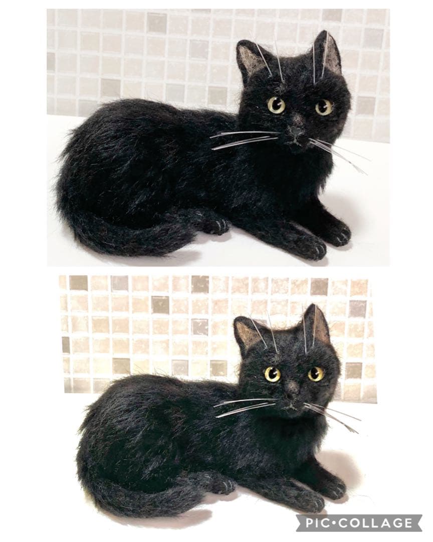Ｍサイズ 植毛有り 黒猫ちゃん サンプルページ オーダー