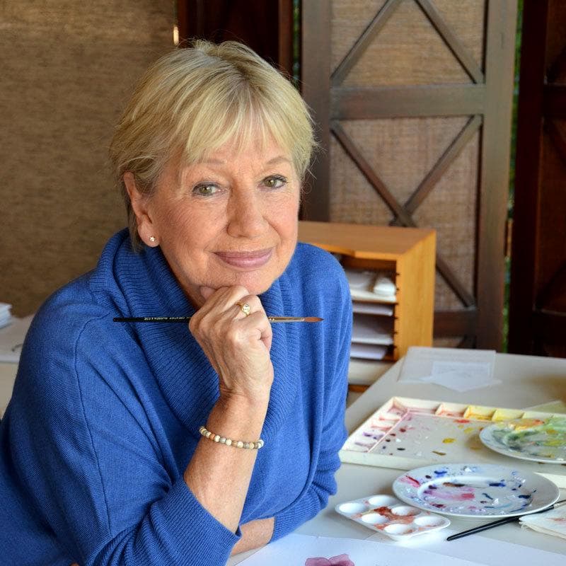 ハチドリと蘭の花 ヴィンテージ ステンドグラス レア作 マージョリン・バスティン