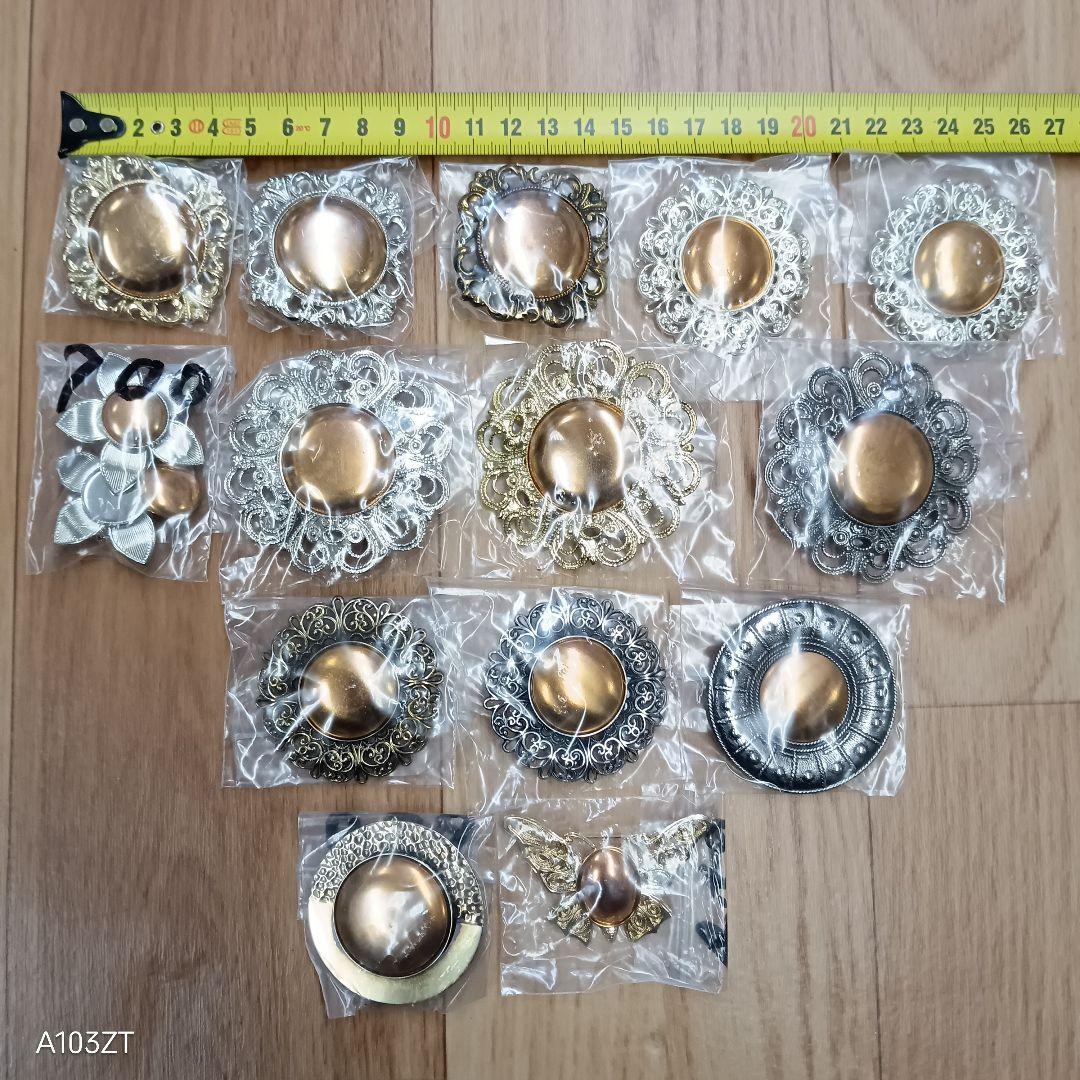 未使用品 七宝焼 材料 ブローチ 220個 まとめて 約 3.1kg
