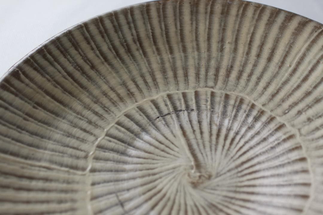 小鹿田焼 大皿　37cm 古作　小鹿田　民芸　バーナードリーチ　昭和