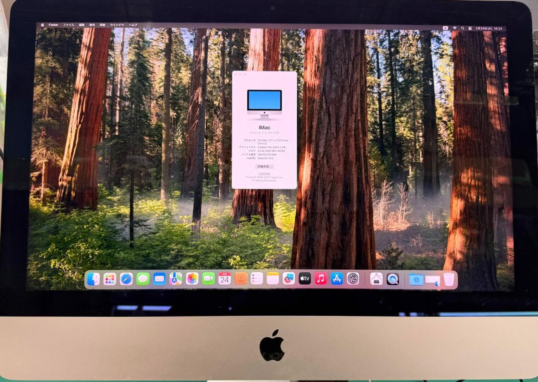 iMac 2019 4K 21.5 i3/8GB/1TB 画面割れ 動作OK