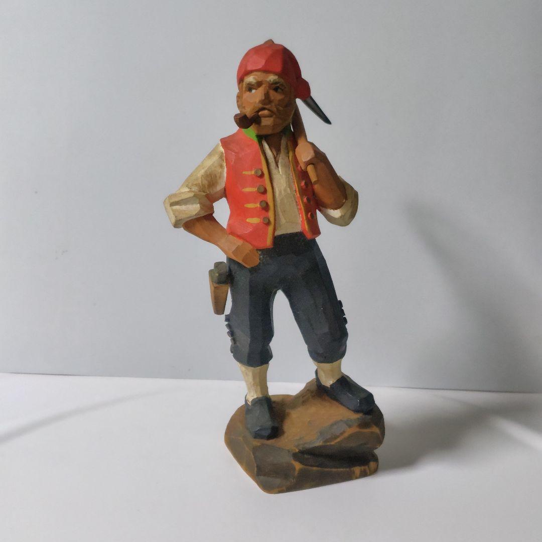 HENNING Wood Carving へニング★木彫り彫刻★パイプをくわえた