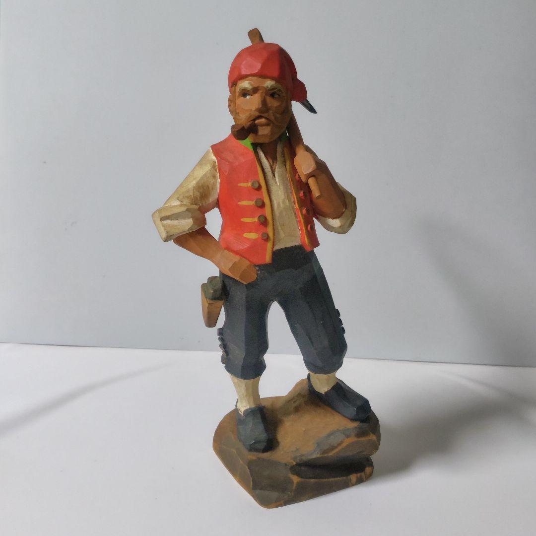 HENNING Wood Carving へニング★木彫り彫刻★パイプをくわえた