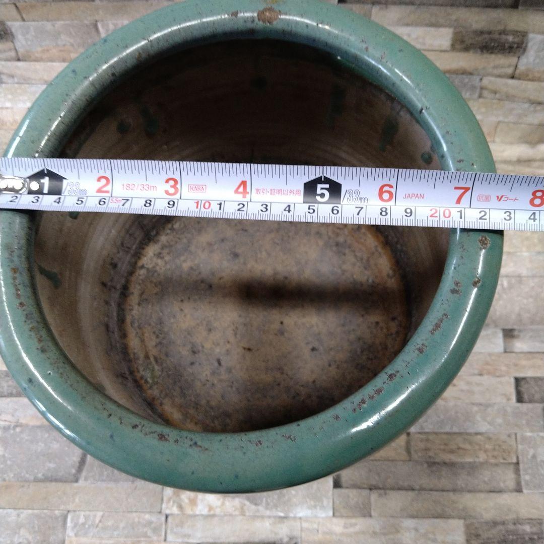 火鉢　3個セット　ばら売り可能　セラミックプランター 緑と黒