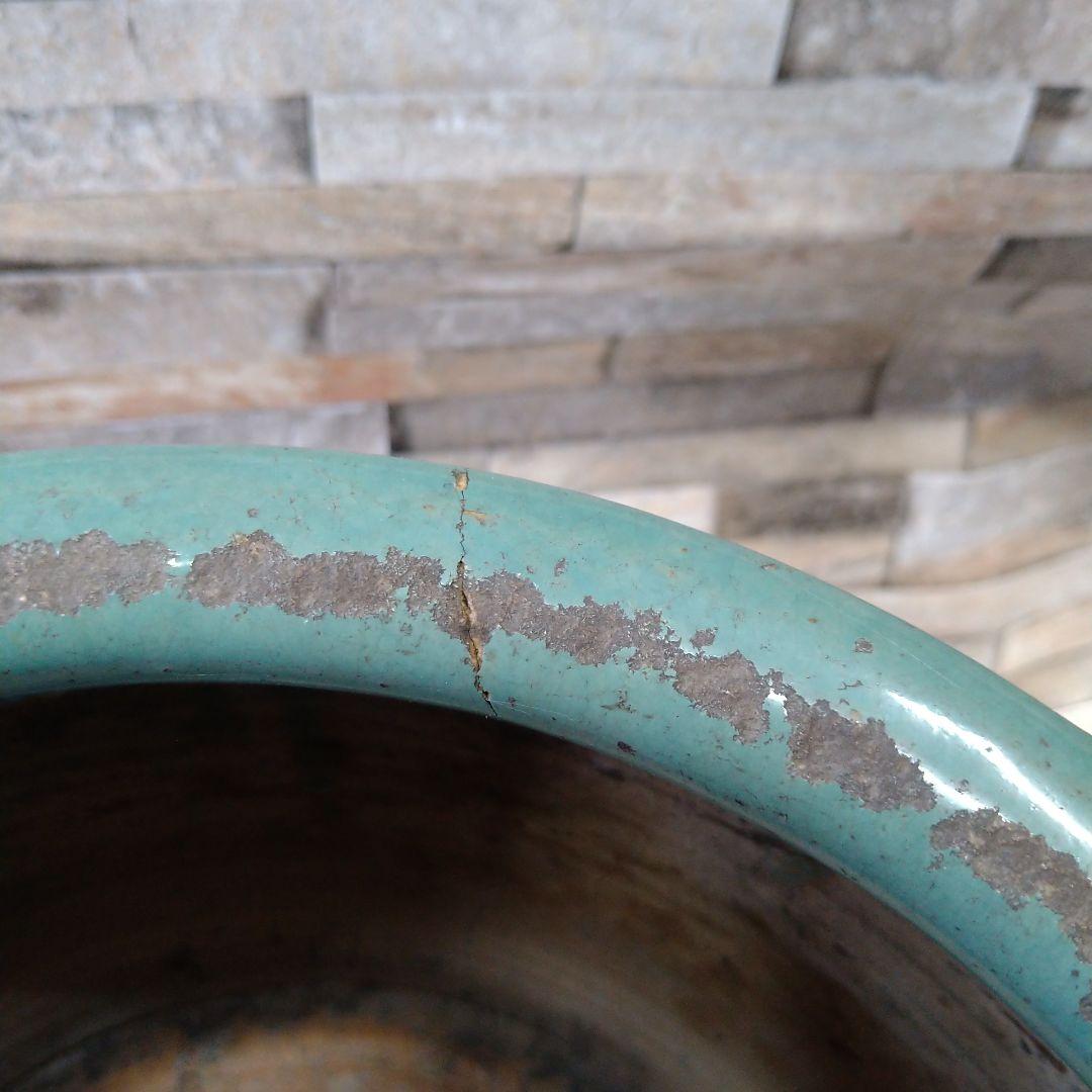 火鉢　3個セット　ばら売り可能　セラミックプランター 緑と黒