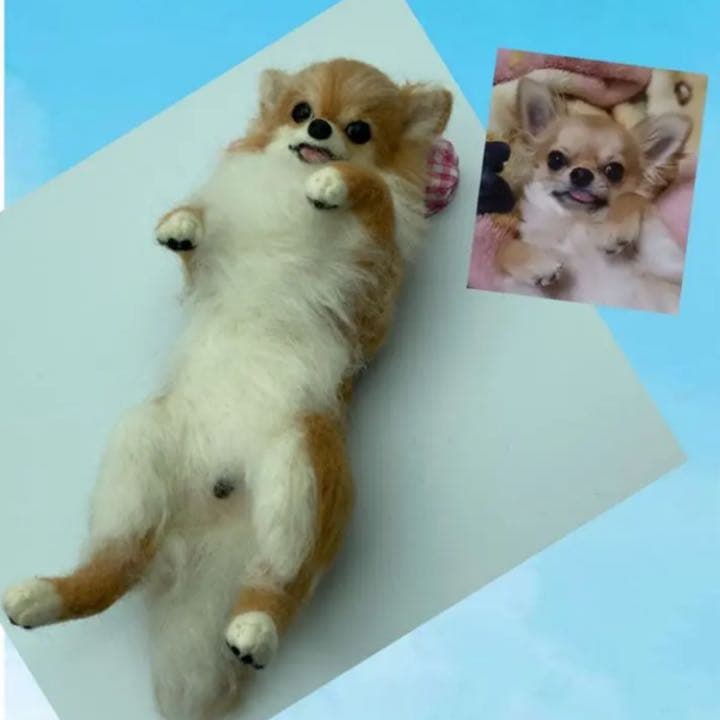羊毛ワンコオーダー　羊毛フェルト　羊毛フェルト犬