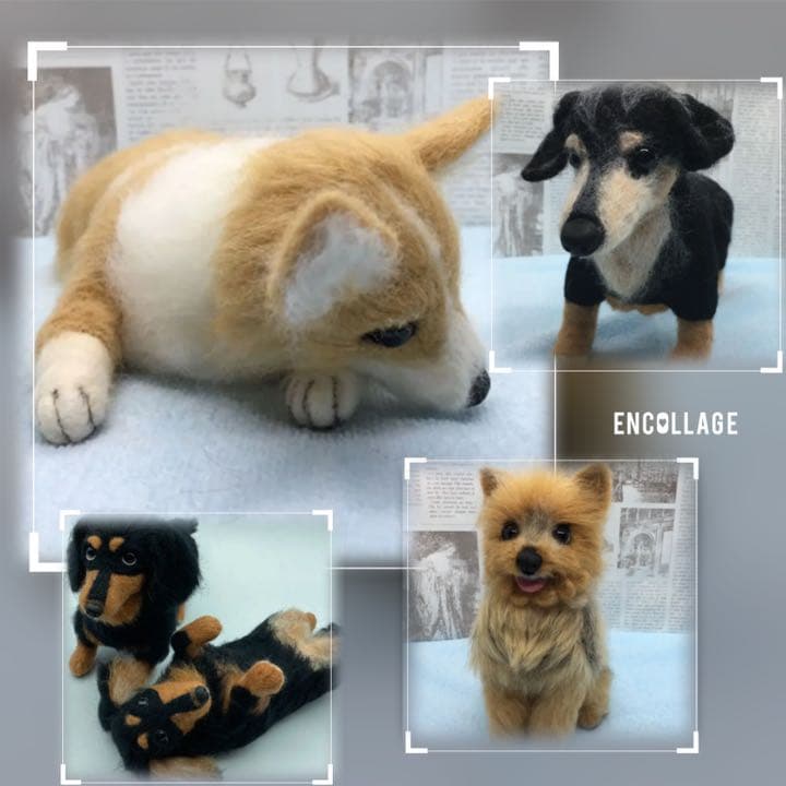 羊毛ワンコオーダー　羊毛フェルト　羊毛フェルト犬