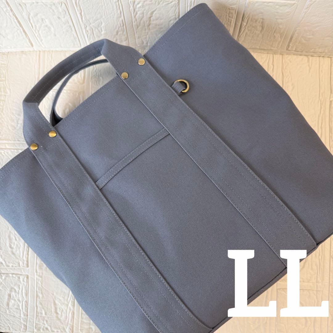 大容量♪L Lサイズ♡帆布♡トートバッグ♡ドライグレー♡☆ハンドメイド