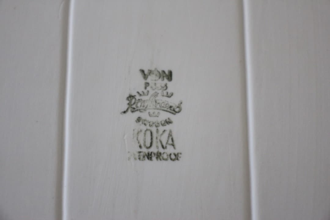 スウェーデン　ロールストランド　コカ　シリーズ　大角皿　スクエア深プレート