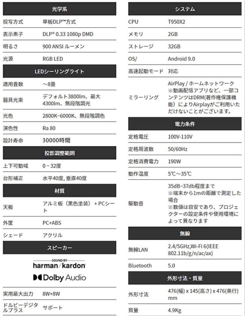 美品　Aladdin X2 Plus アラジンX2プラス プロジェクター