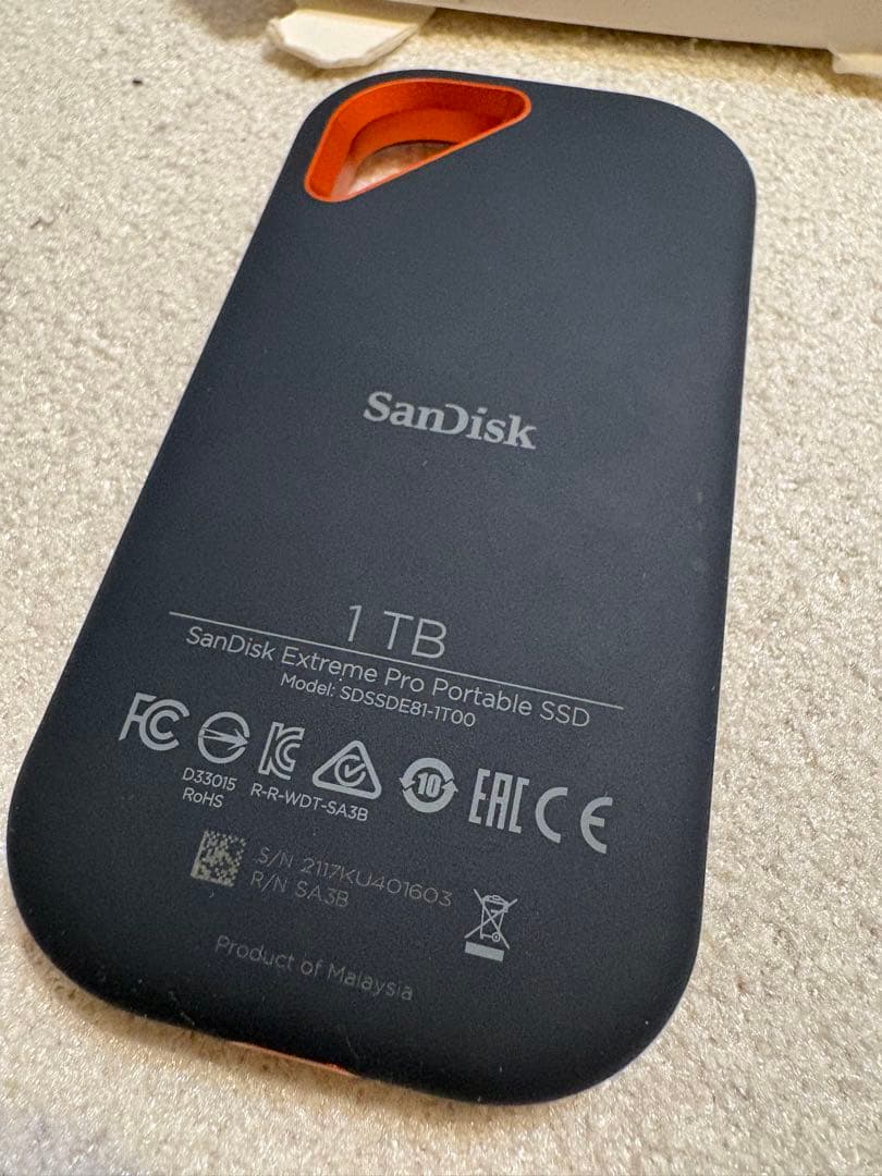 外付けハードディスク・ドライブ SanDisk Extreme Pro Portable SSD 1TB