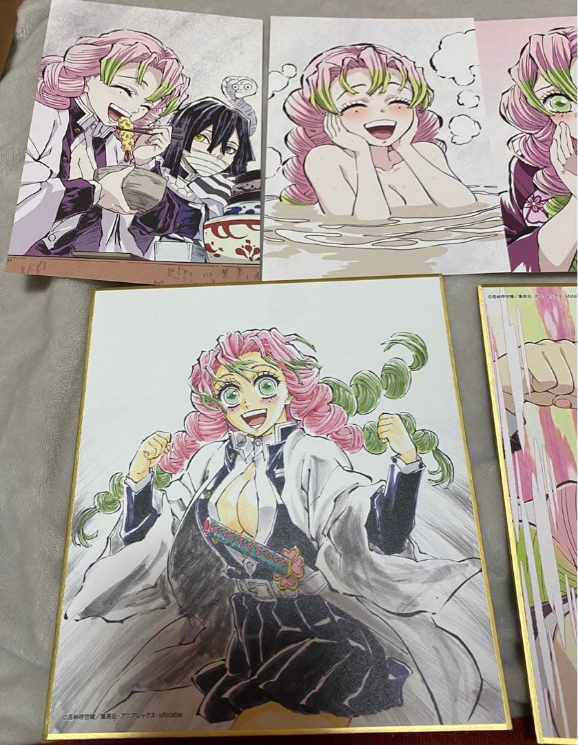 鬼滅の刃 全集中展 甘露寺蜜璃 色紙 ポストカード きゅんキャラデザインプレート