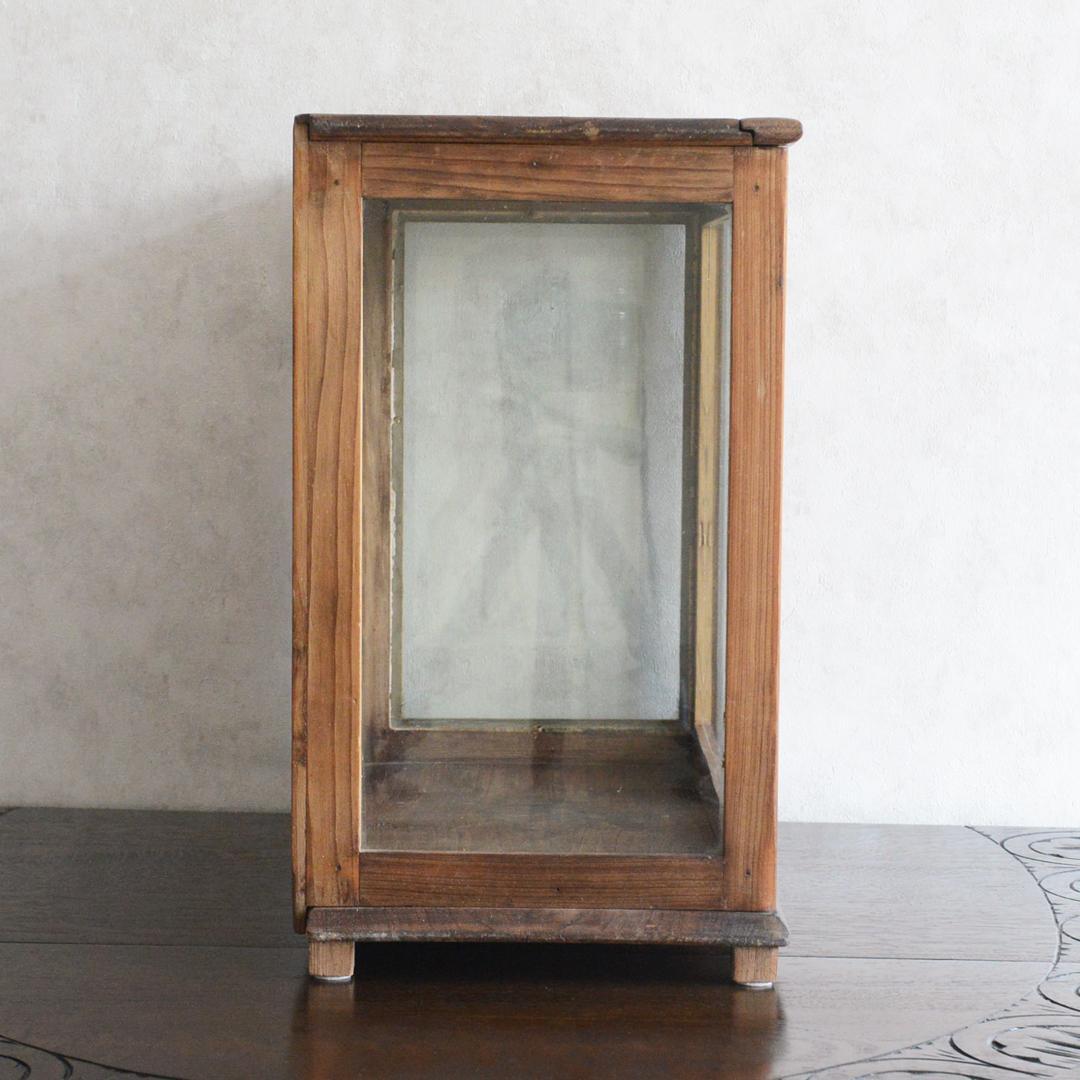 ヴィンテージ チーク ガラスケース コレクションケース ディスプレイ 陳列ケース