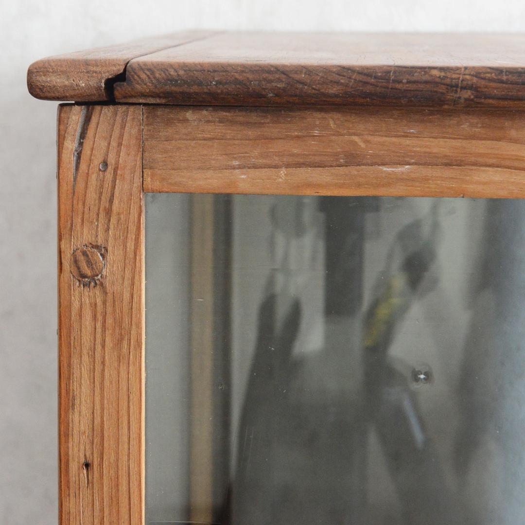 ヴィンテージ チーク ガラスケース コレクションケース ディスプレイ 陳列ケース