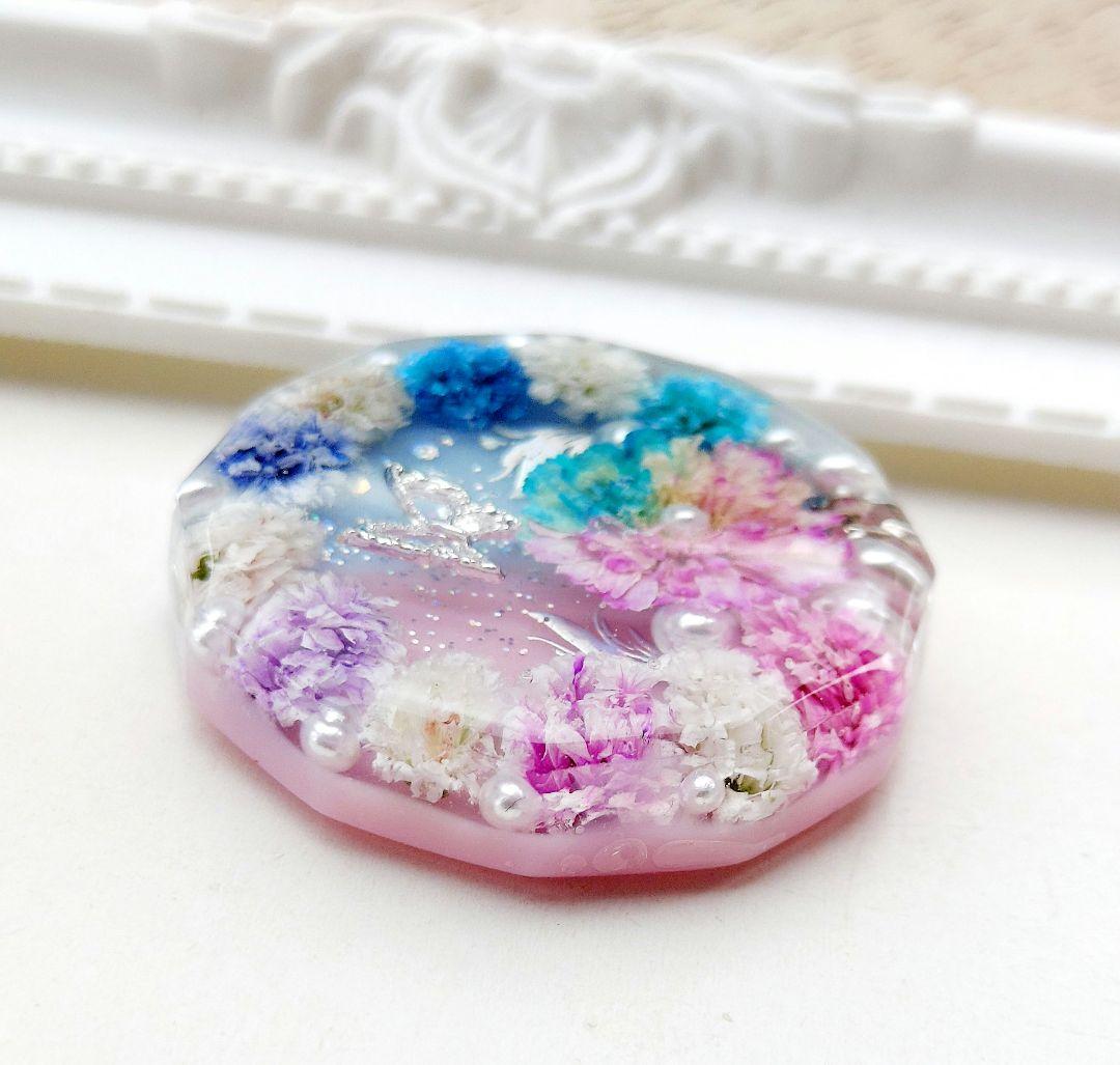 【1323】レジン　マトリカリア　ヘアゴム　ポニーフック　ブロ―チ　ハンドメイド