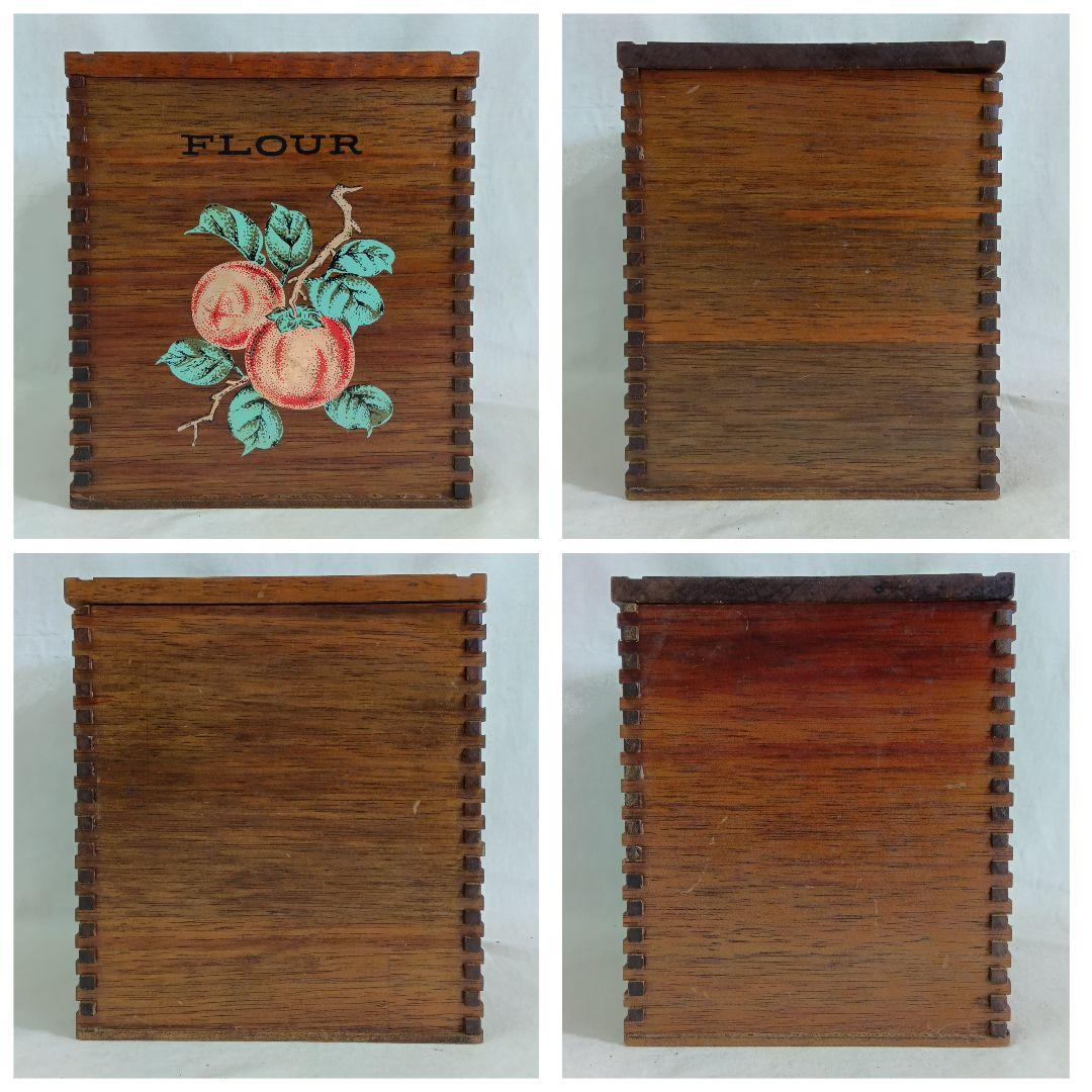 入れ子の木製キャニスター　4点セット　アンティーク　ヴィンテージ　小物入れ