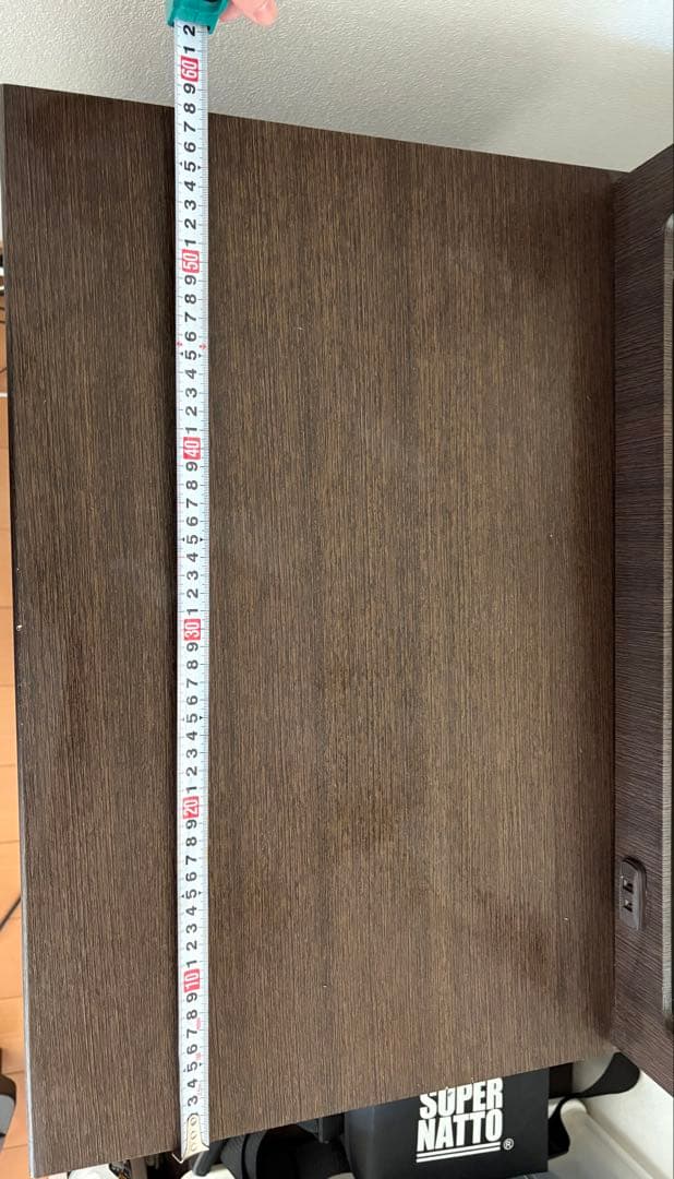 ダークブラウン ドレッサー・鏡台 引き出し付き 板文家具 ドレッサー