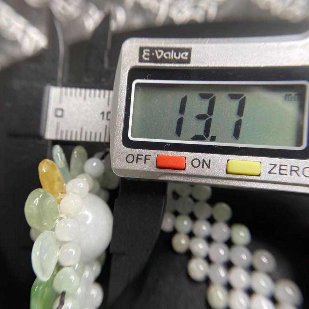 限定 正規品 レア物 超綺麗 特大花開富貴 A 貨氷種翡翠ブレスレット両面編み