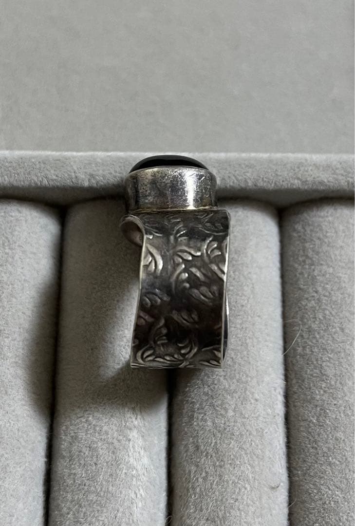 天然石 パワーストーン シルバーリング　ヴィンテージ　インド産　1点物